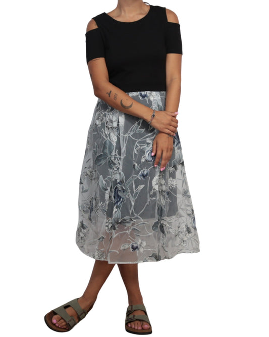 SELECTED Women Fit Floral Ruffle Dress