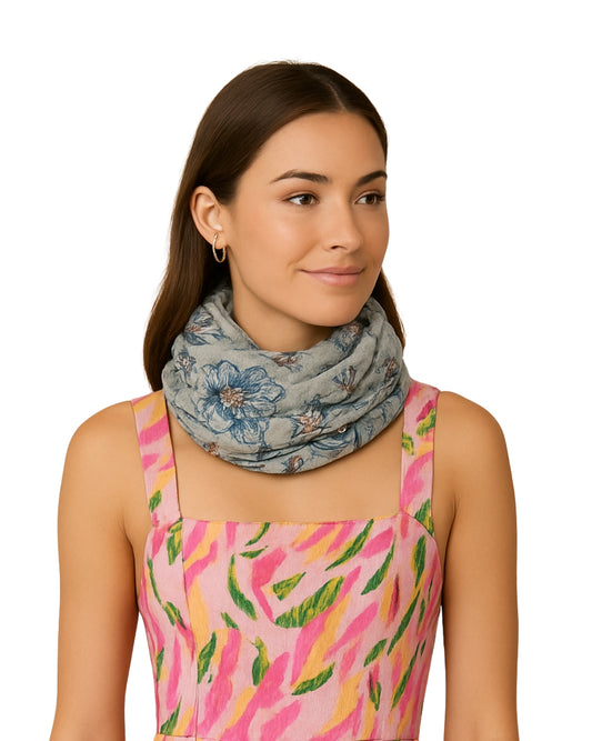 ADRENE Women Soft Floral Scarf