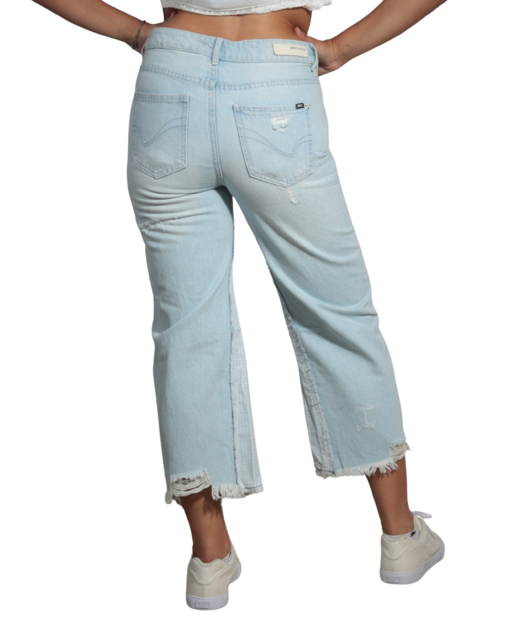 Only Women Ripped Capri Jeans