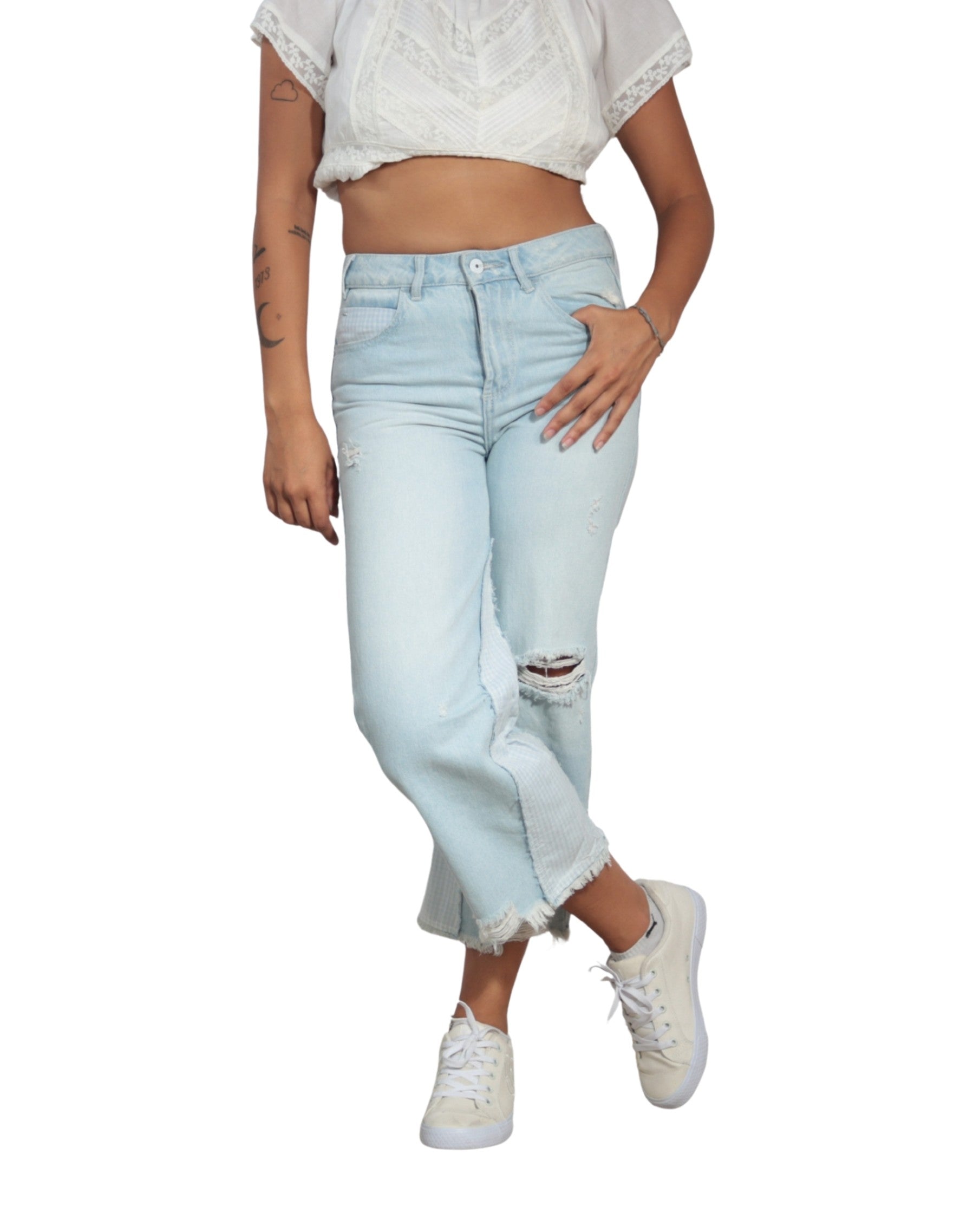 Only Women Ripped Capri Jeans
