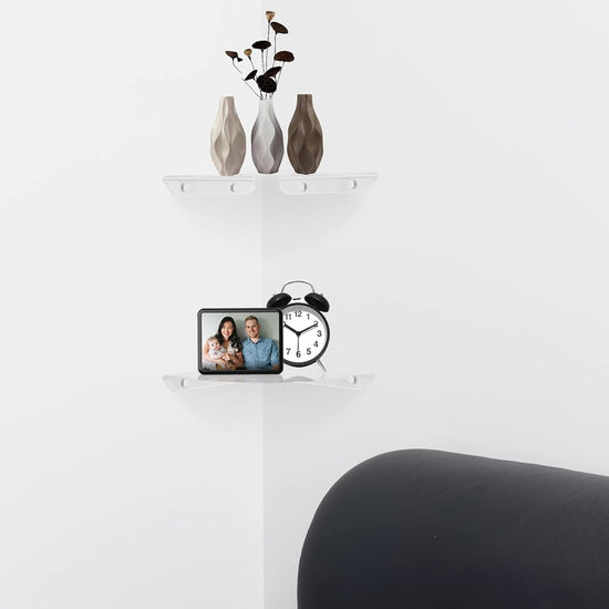 CORNER ARCYLIC Bathroom Shelf 2 Sets