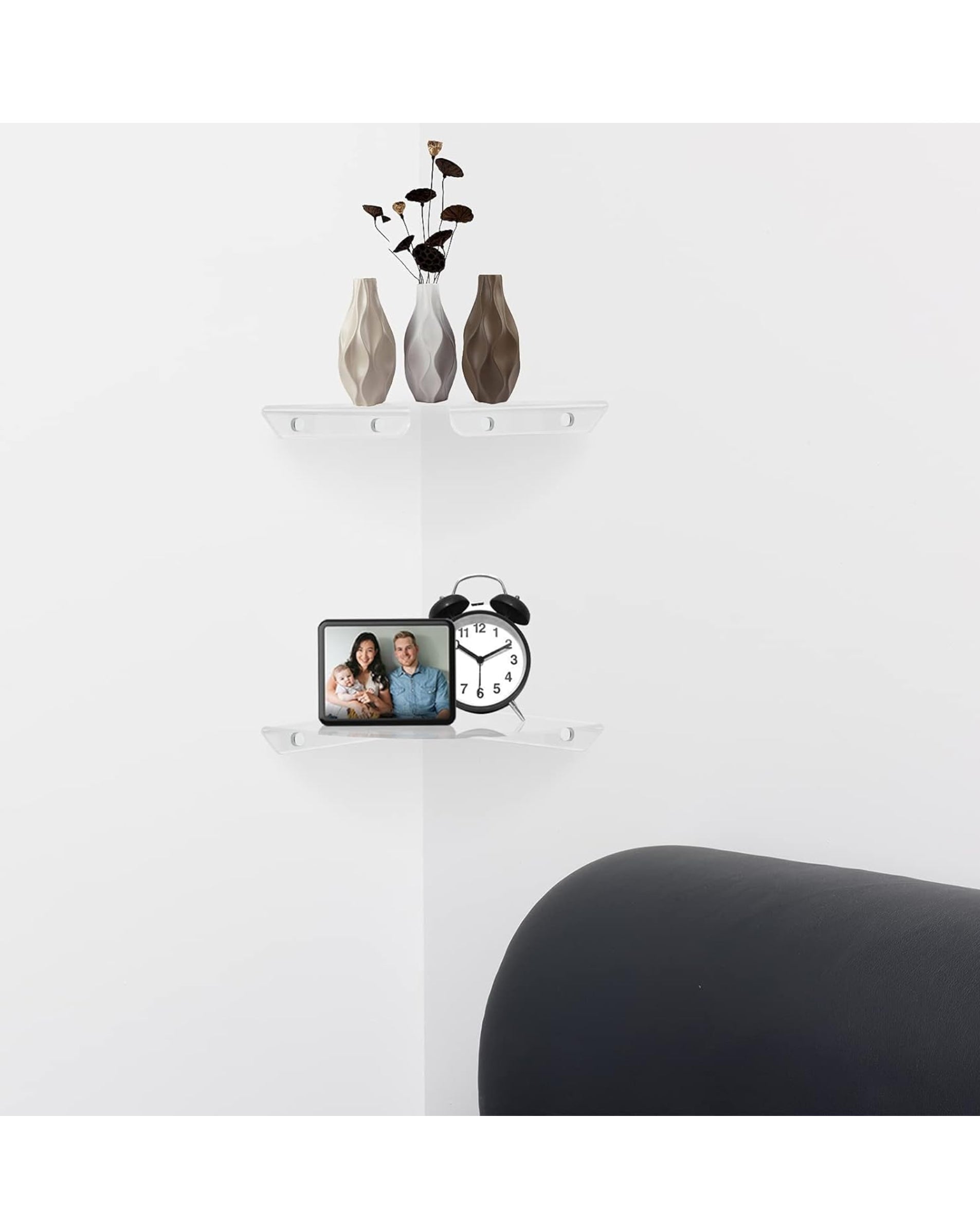CORNER ARCYLIC Bathroom Shelf 2 Sets