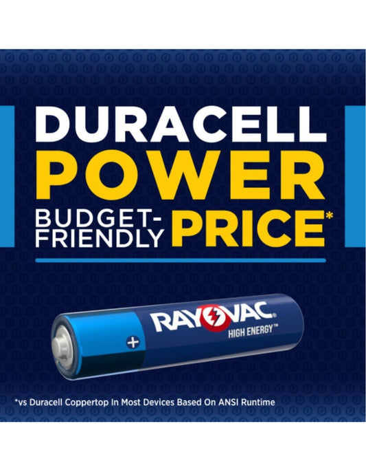 RAYOVAC High Energy AA Batteries 24 Pack