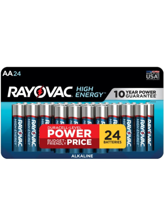 RAYOVAC High Energy AA Batteries 24 Pack
