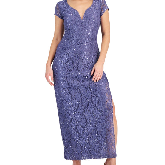 CONNECTED Petite Lace Wired V-Neck Maxi Dress�