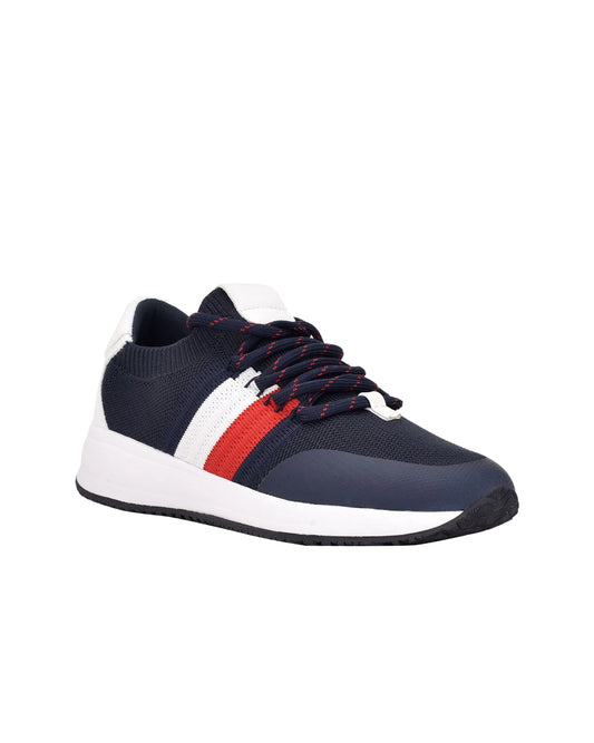 TOMMY HILFIGER Men Rezi Lace Up Knit Sneaker Shoes