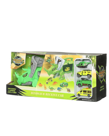 GENERIC Dinosaur Receive Car 6 Animal And 4 Cars