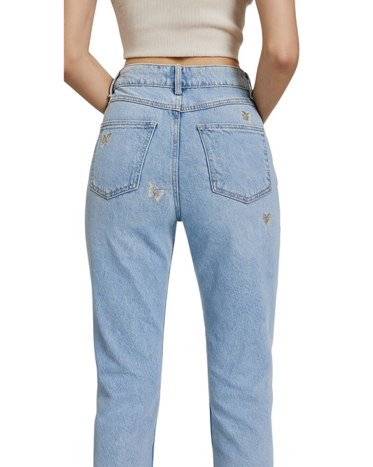 FOREVER 21 Women Stylish Mom Jeans
