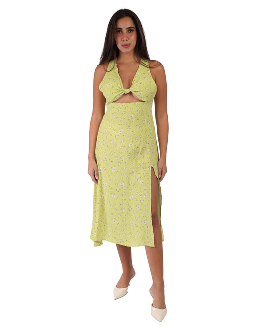 FOREVER21 Women Floral Cut Out Midi Dress