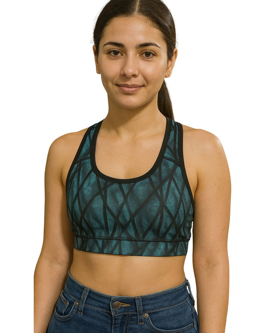 NIKE Women Cress Cross Marble Sport Bra