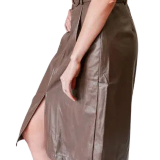 LOST&WANDER Women Leather Skirt