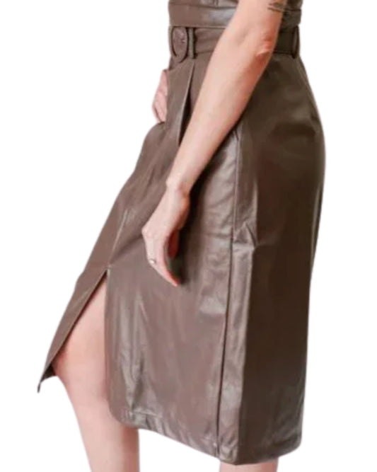 LOST&WANDER Women Leather Skirt