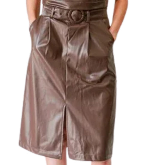 LOST&WANDER Women Leather Skirt