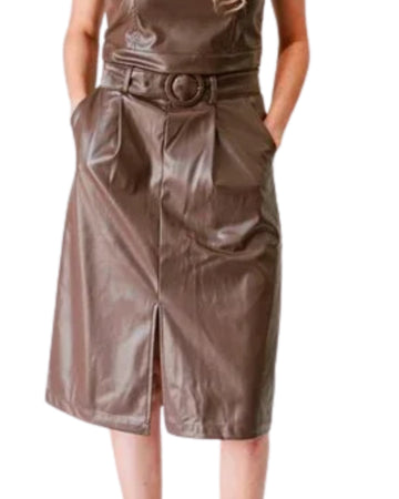 LOST&WANDER Women Leather Skirt
