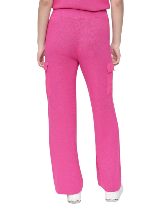 DKNY Women Knit Straight-Leg Cargo Pant