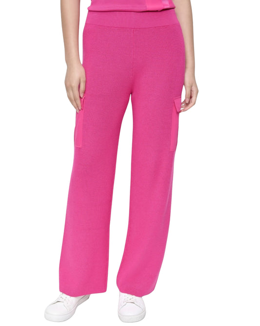 DKNY Women Knit Straight-Leg Cargo Pant