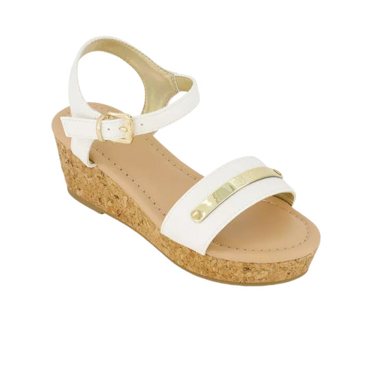 DKNY Girls Amber Metal Strap Sandal