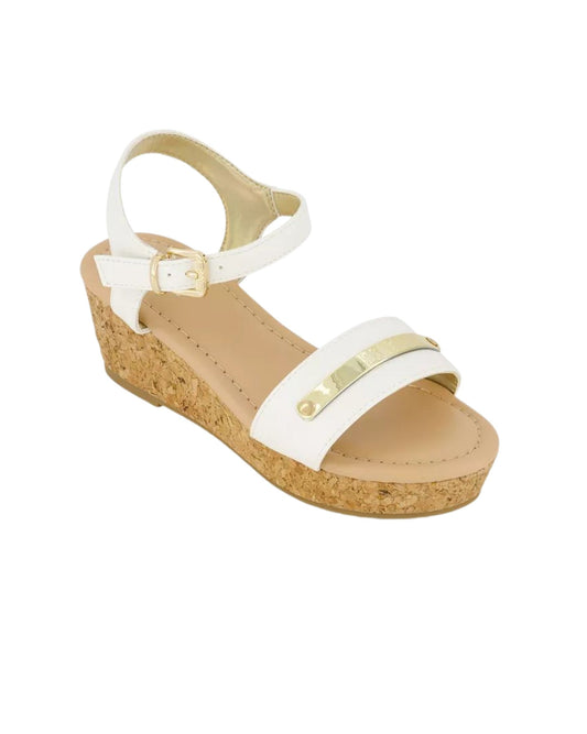 DKNY Girls Amber Metal Strap Sandal