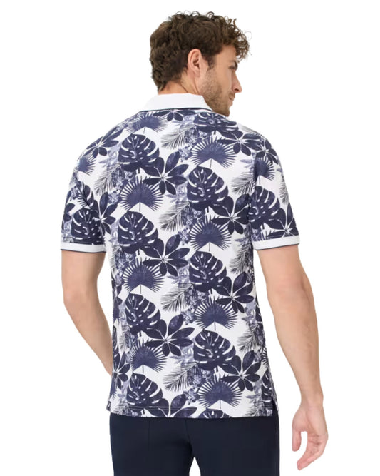 BRAX Men Leaves Graphic Casual Polo Shirt