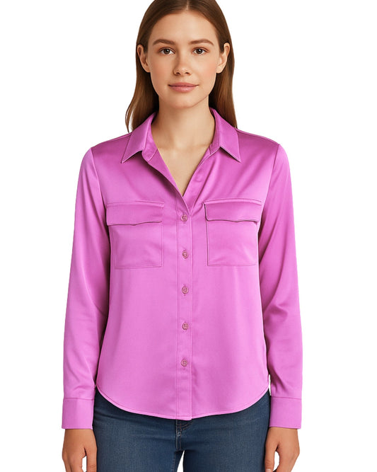 ON 34th Women Satin Chic Shirt