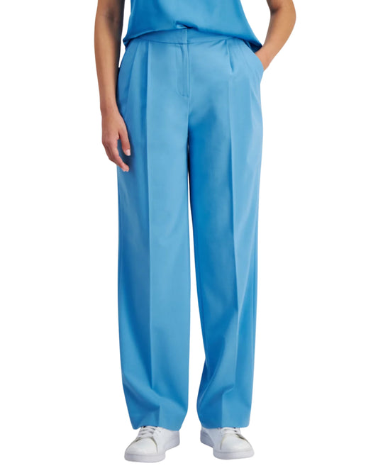 BAR III Women High Rise Pleated Wide-Leg Pant
