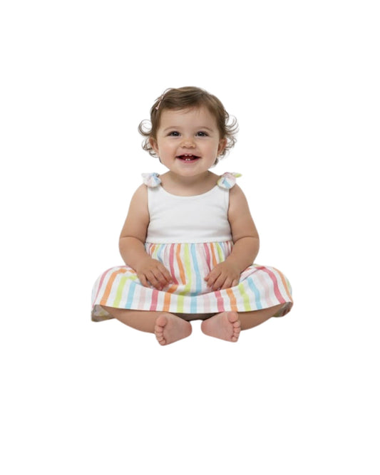 FIRST IMPERSIONS Baby Girls Stripped Dress