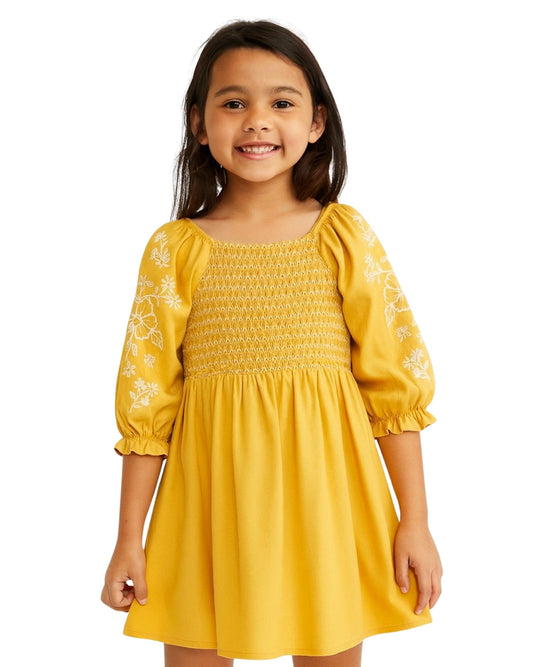 SPEECHLESS Girls Floral Sleeve Casual Dress