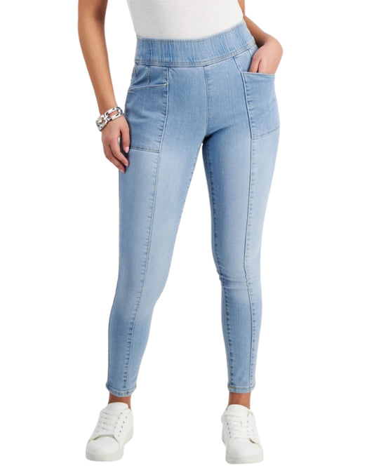 INC INTERNATIONAL CONCEPTS Women Petite High-Rise Seamed Pull-on Skinny Jeans
