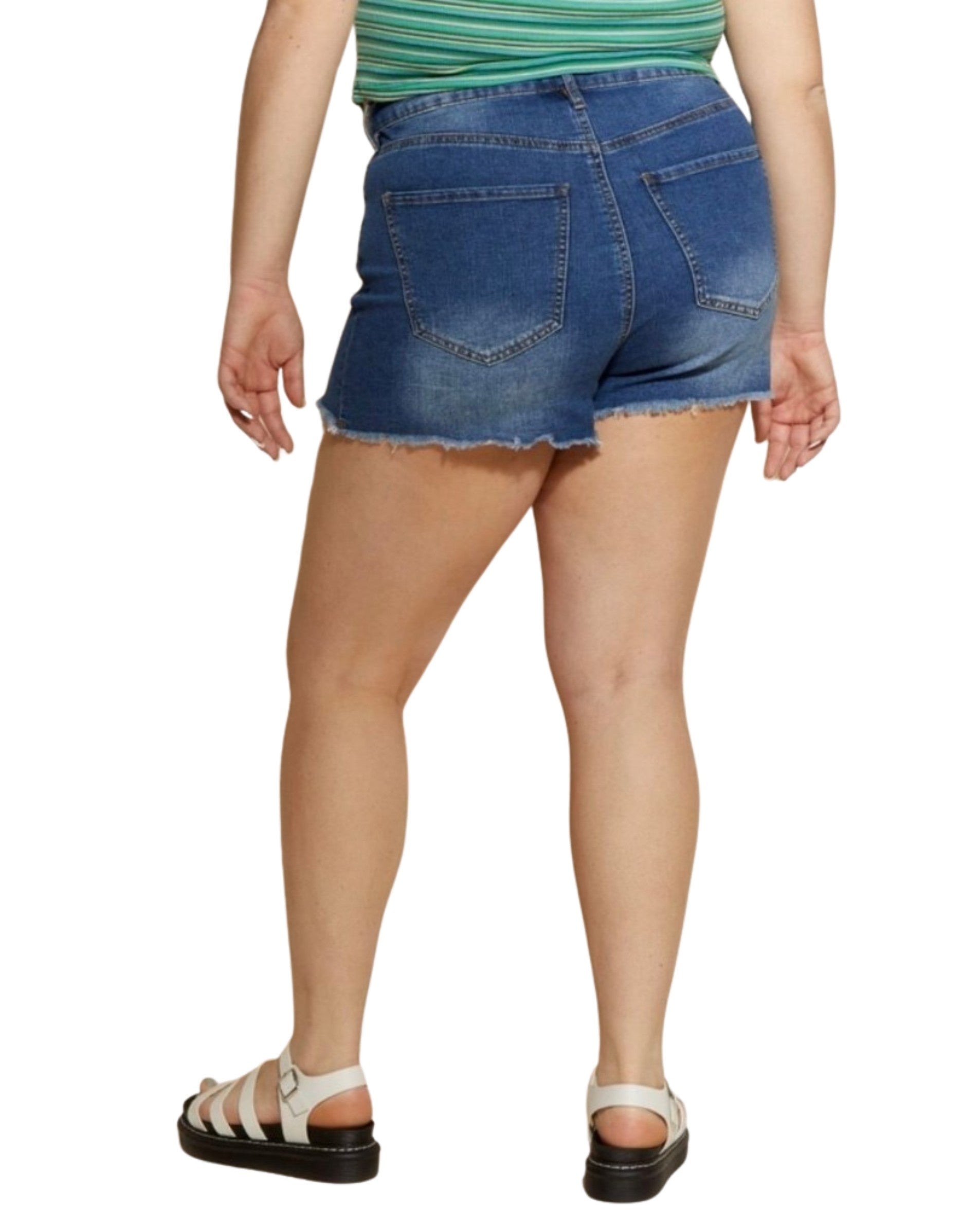 RUE Women Rip Casual Denim Short