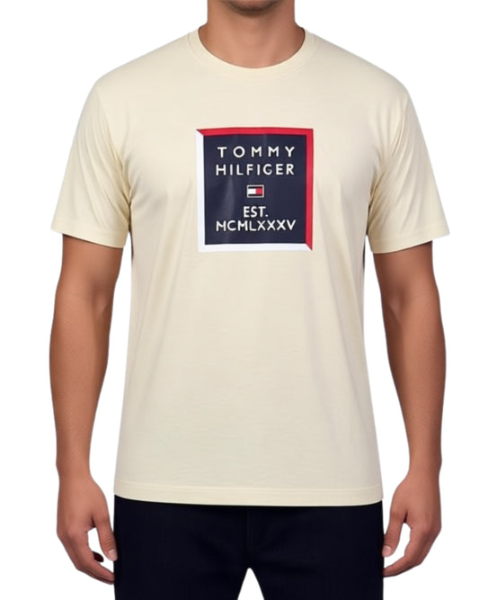 TOMMY HILFIGER Men Front Logo Patch T-Shirt
