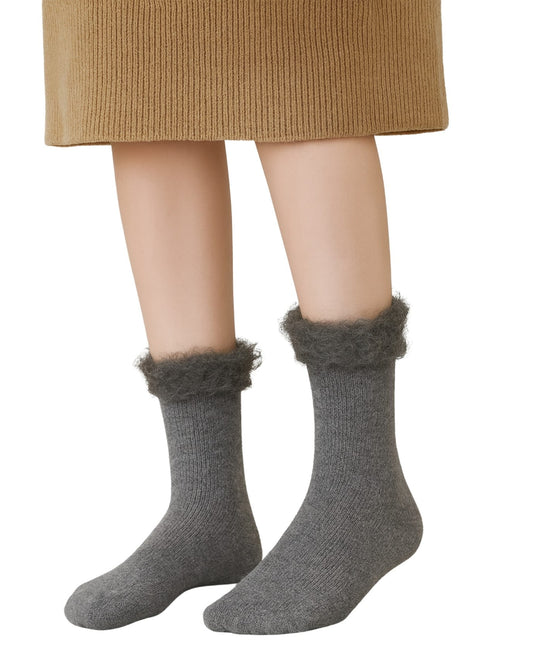 MO Women Fuzzy Cuff Sock