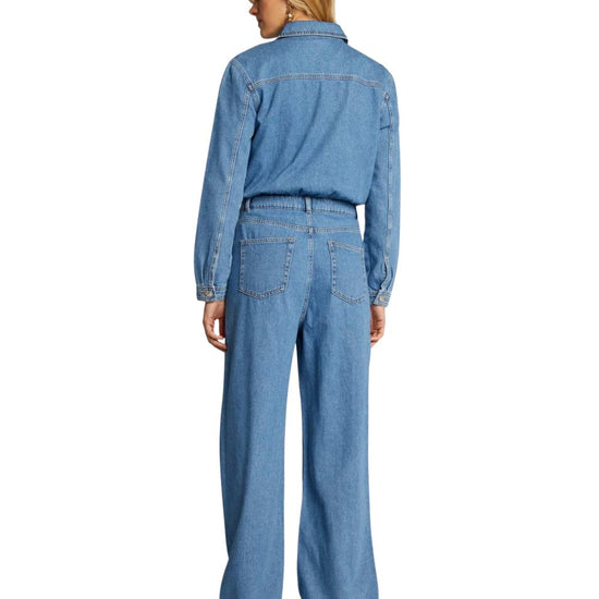 KIABI Women Wide Leg Denim Jumpsuit