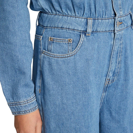KIABI Women Wide Leg Denim Jumpsuit