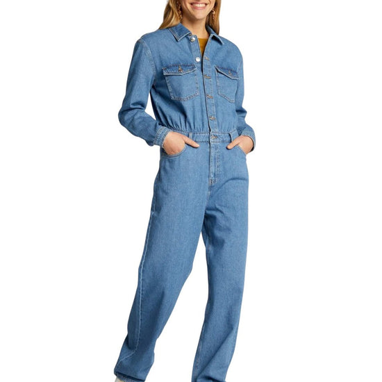 KIABI Women Wide Leg Denim Jumpsuit