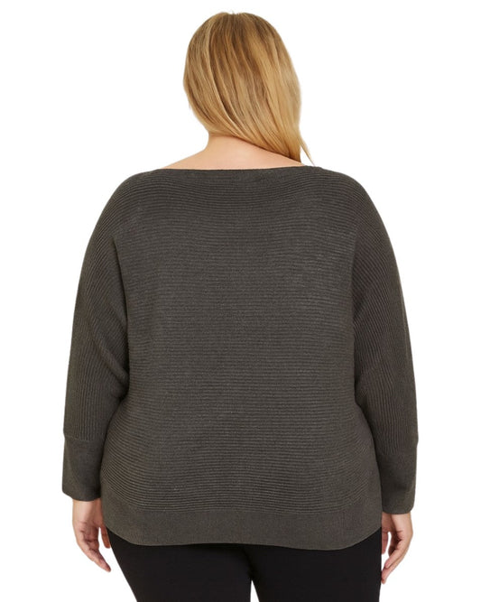 ENCUENTRO Women Ribbed Shimmer Sweater