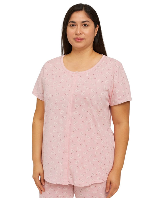 CHARTER CLUB Women Leaf Patterned Pyjama Shirt