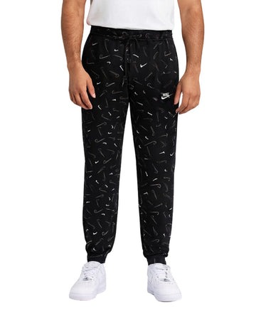 NIKE Men Logo Allover Swoosh Pattern Sport Pant