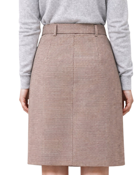 C & A Women Houndstooth Belted Skirt