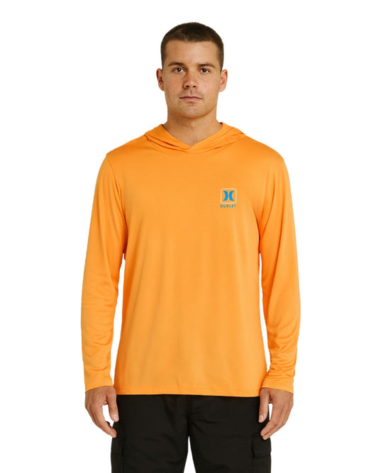 HURLEY Men Logo At Sleeve Hoodie