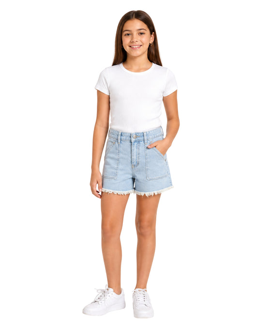 TOMMY HILFIGER Girls Rip Denim Short