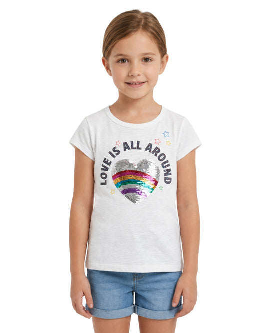 VIGOSS Kids Girls Casual Short Sleeve T-Shirt