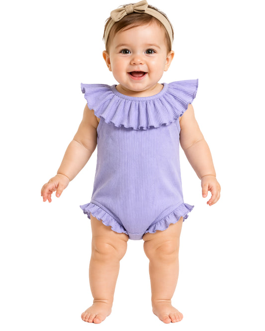 OKIE DOKIE Baby Girls Ruffled Sleeves Overall