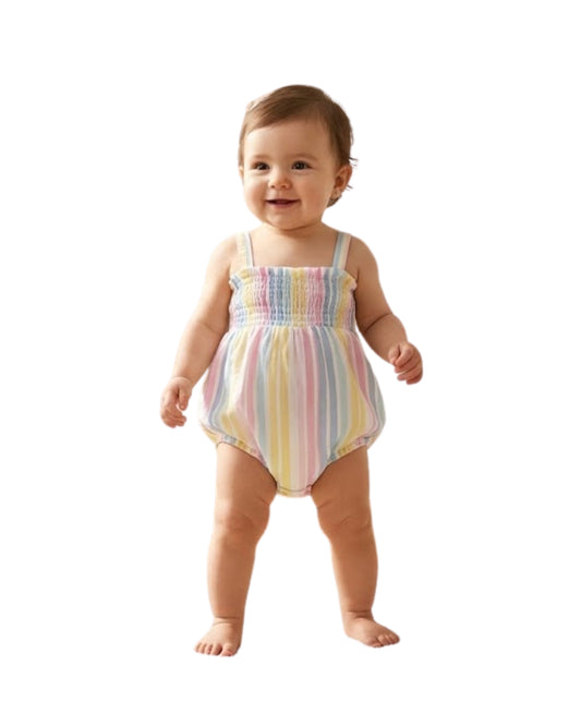 OKIE DOKIE Baby Girls Stripped Overall
