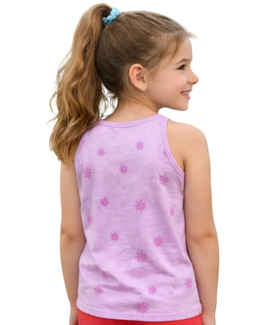 THERE ABOUTS Girls Flower Rib T-Shirt