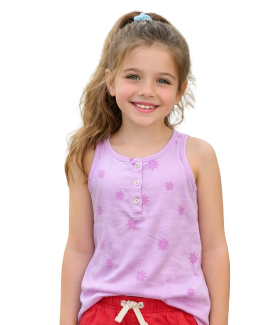 THERE ABOUTS Girls Flower Rib T-Shirt