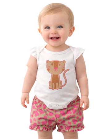 OKIE DOKIE Baby Girls Cat Graphic Set 2 Pcs