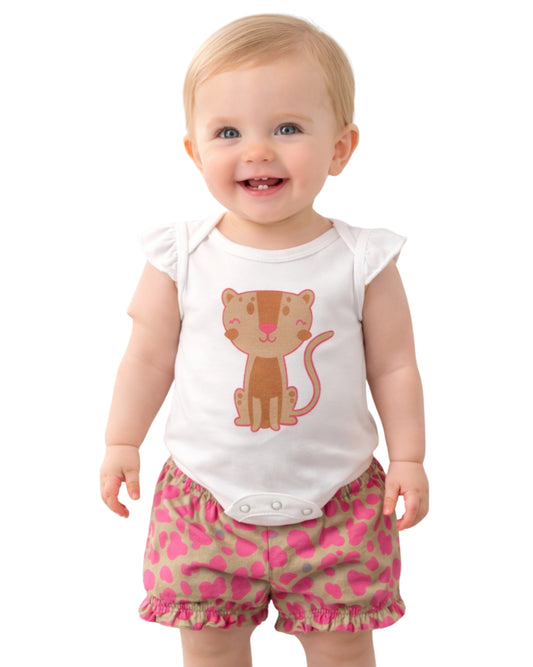 OKIE DOKIE Baby Girls Cat Graphic Set 2 Pcs