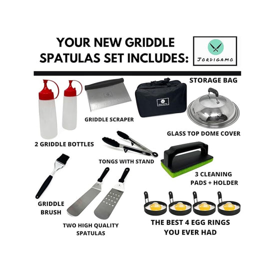 JORDIGAMO Professional Hibachi Griddle Set