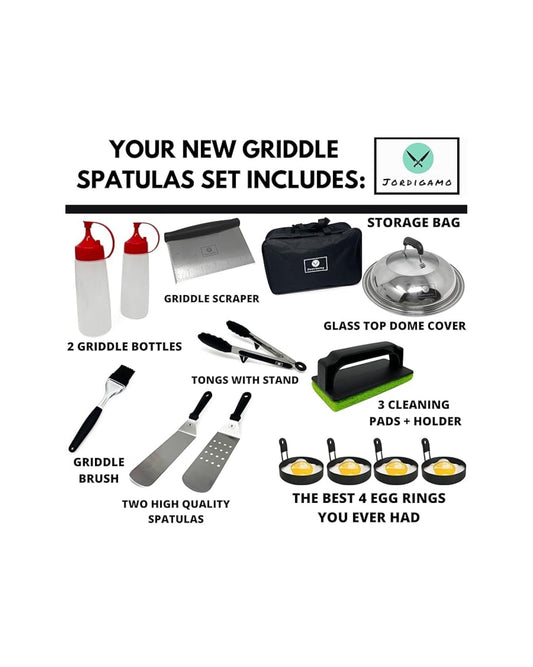 JORDIGAMO Professional Hibachi Griddle Set