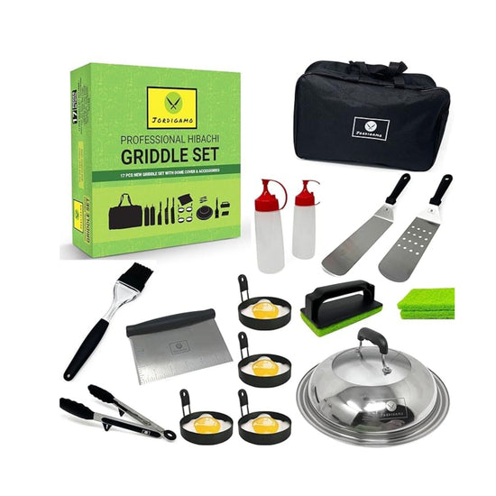 JORDIGAMO Professional Hibachi Griddle Set